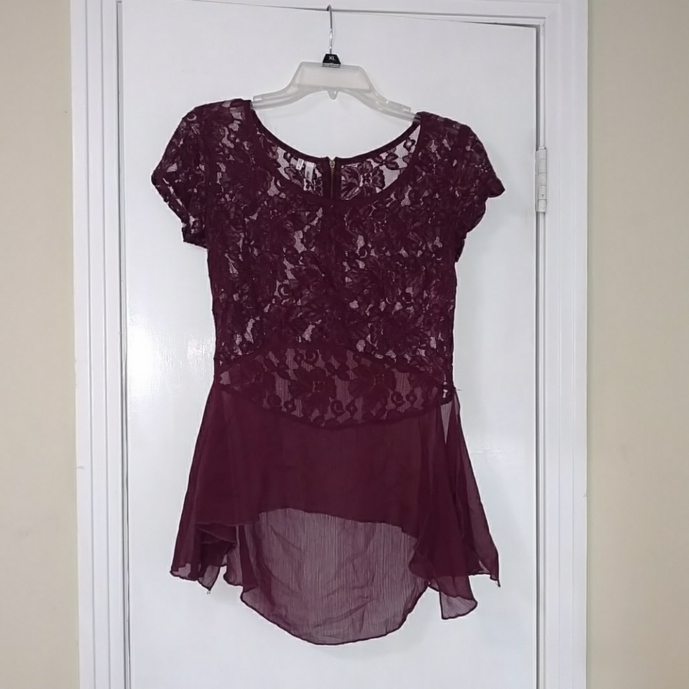 Womens Maroon Blouse.
